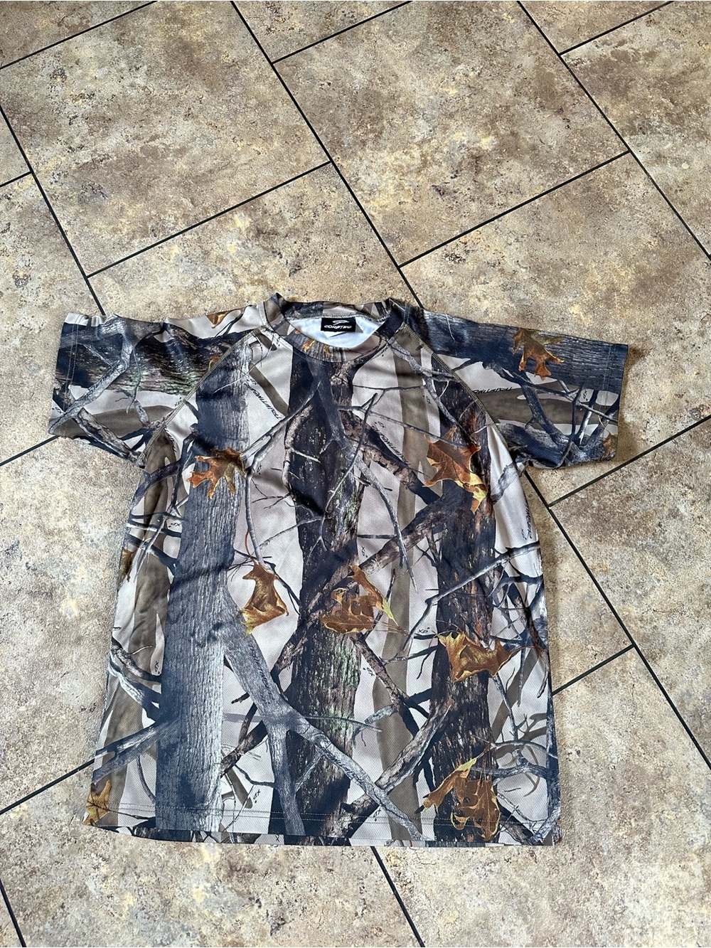 GORE-TEX Brown and Gray Realtree-Style Camo Short Sleeve Shirt